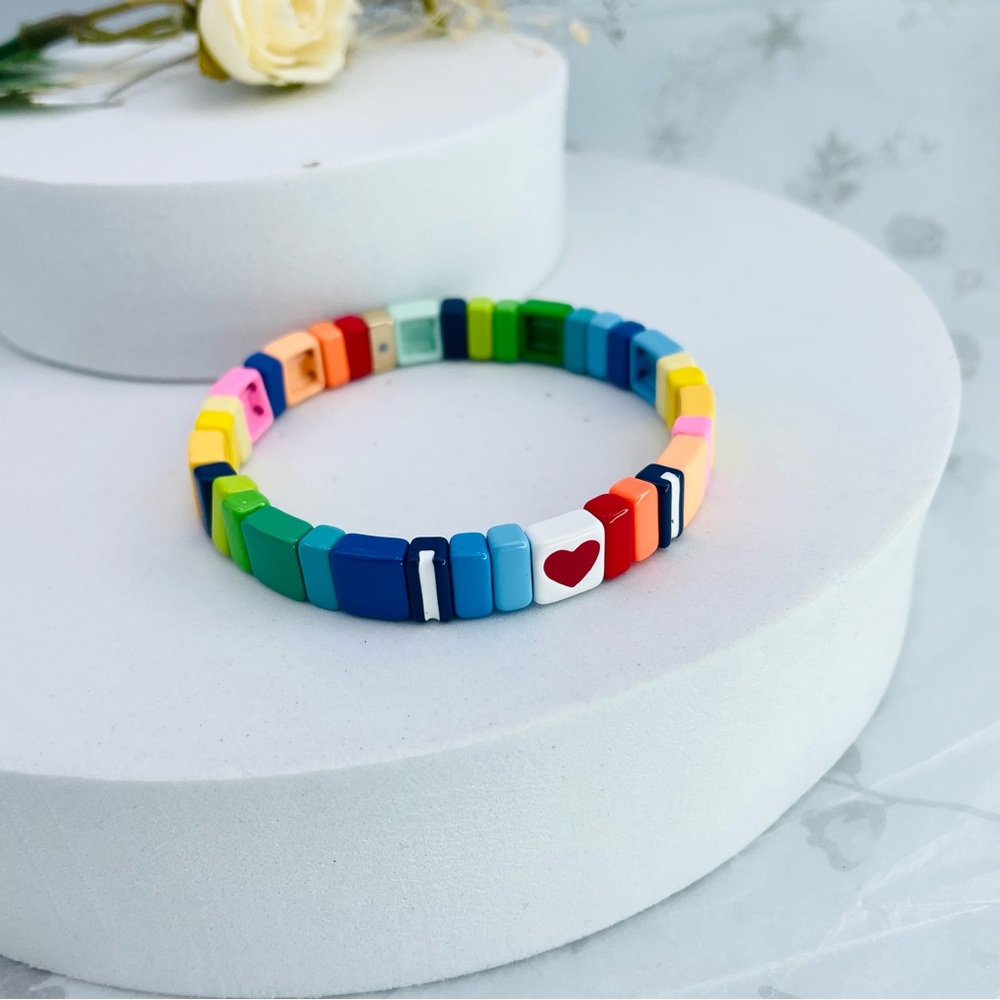 ROXANNE ASSOULIN Mommy Rainbow Heart Bracelet firm price FIRM PRICE - Picture 2 of 4